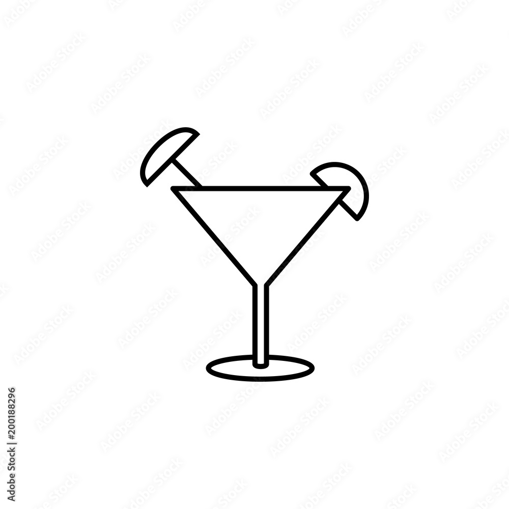 Poster cocktail icon. element of simple icon for websites, web design, mobile app, info graphics. thin line