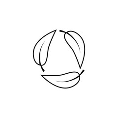 leaflets ecology icon. Element of simple icon for websites, web design, mobile app, info graphics. Thin line icon for website design and development, app development