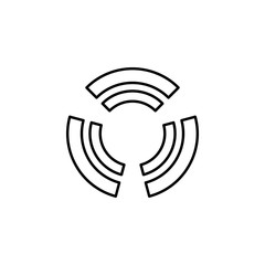 signal sign icon. Element of simple icon for websites, web design, mobile app, info graphics. Thin line icon for website design and development, app development