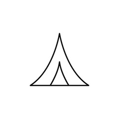 Fototapeta premium tent icon. Element of simple icon for websites, web design, mobile app, info graphics. Thin line icon for website design and development, app development
