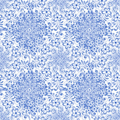 Russian ornamental traditional style gzhel