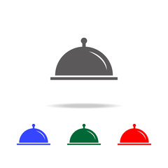 Fototapeta premium Restaurant Steel Serving Tray icon. Elements of food multi colored icons. Premium quality graphic design icon. Simple icon for websites, web design, mobile app, info graphics