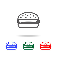 burger simple black eating icon. Elements of food multi colored icons. Premium quality graphic design icon. Simple icon for websites, web design, mobile app, info graphics