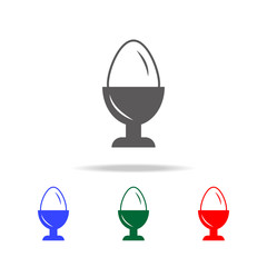Obraz premium boiled egg simple black eating icon. Elements of food multi colored icons. Premium quality graphic design icon. Simple icon for websites, web design, mobile app, info graphics