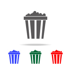 popcorn simple black eating icon. Elements of food multi colored icons. Premium quality graphic design icon. Simple icon for websites, web design, mobile app, info graphics