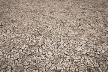 Soil surface caused by drought background, Crisis of water shortage.