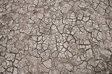 Soil surface caused by drought background, Crisis of water shortage.