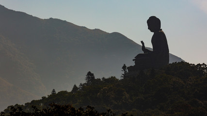 Big buddha Tian Tan Buddha, The Tian Tan Buddha statue is the large bronze Buddha statue, Ngong...