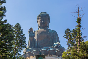 Big buddha Tian Tan Buddha, The Tian Tan Buddha statue is the large bronze Buddha statue, Ngong...
