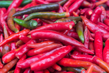 many fresh chili for cooking