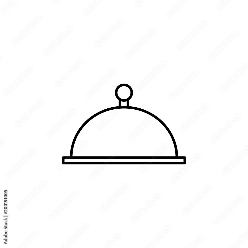 Poster tray icon. element of otel and motels for mobile concept and web apps. thin line icon for website de