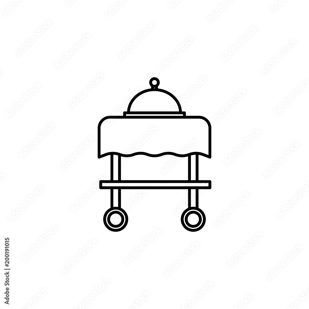 Aufkleber tray tray icon. element of otel and motels for mobile concept and web apps. thin line icon for websi