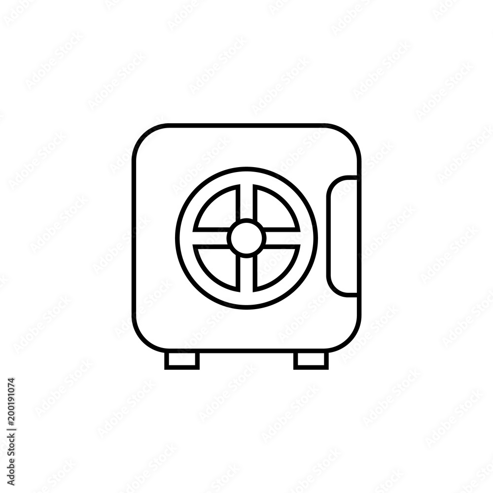 Poster safe icon. element of otel and motels for mobile concept and web apps. thin line icon for website de
