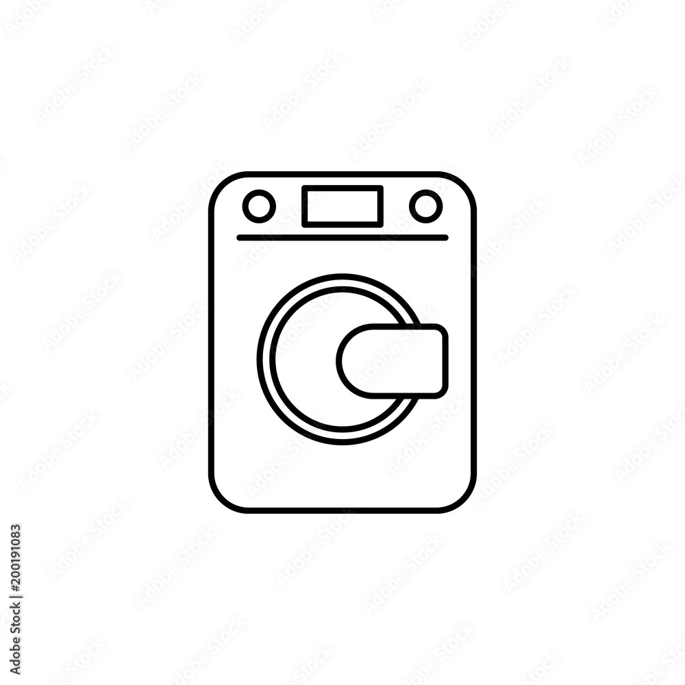 Aufkleber washing machine icon. element of otel and motels for mobile concept and web apps. thin line icon for