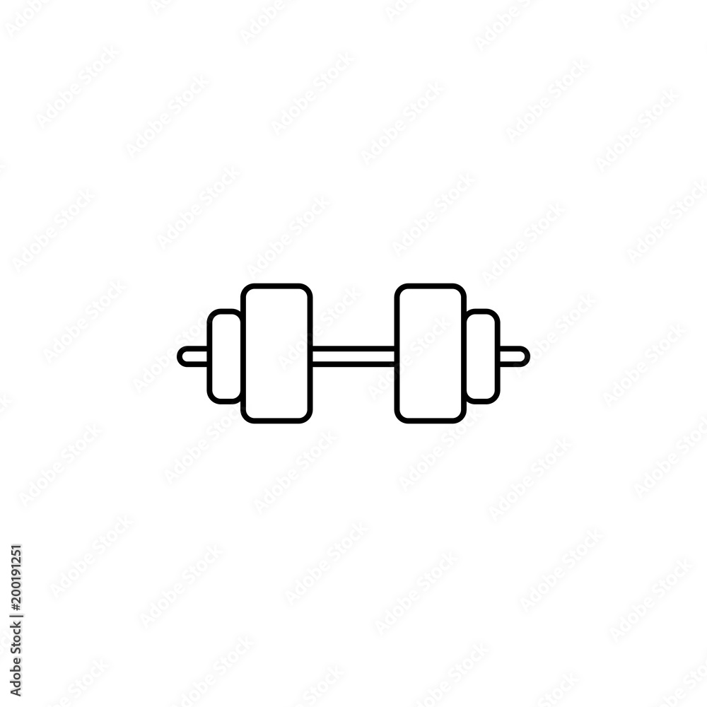 Poster dumbbells icon. element of otel and motels for mobile concept and web apps. thin line icon for websi