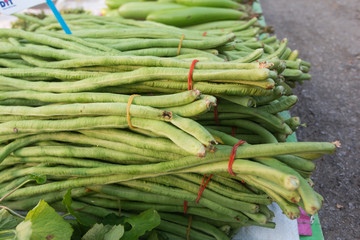 green Long Beans at Fresh Market