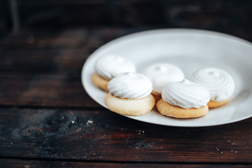 Cake with cookie and zephyr