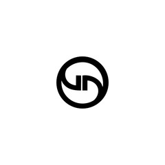letter gd in a circle logo vector