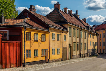 Traditional old houses in Stockholm Sweden