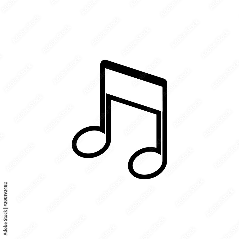 Poster musical note icon. element of simple icon for websites, web design, mobile app, info graphics. thick