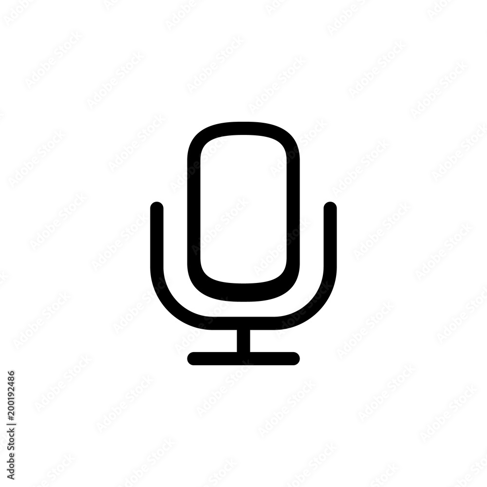 Poster microphone icon. element of simple icon for websites, web design, mobile app, info graphics. thick l