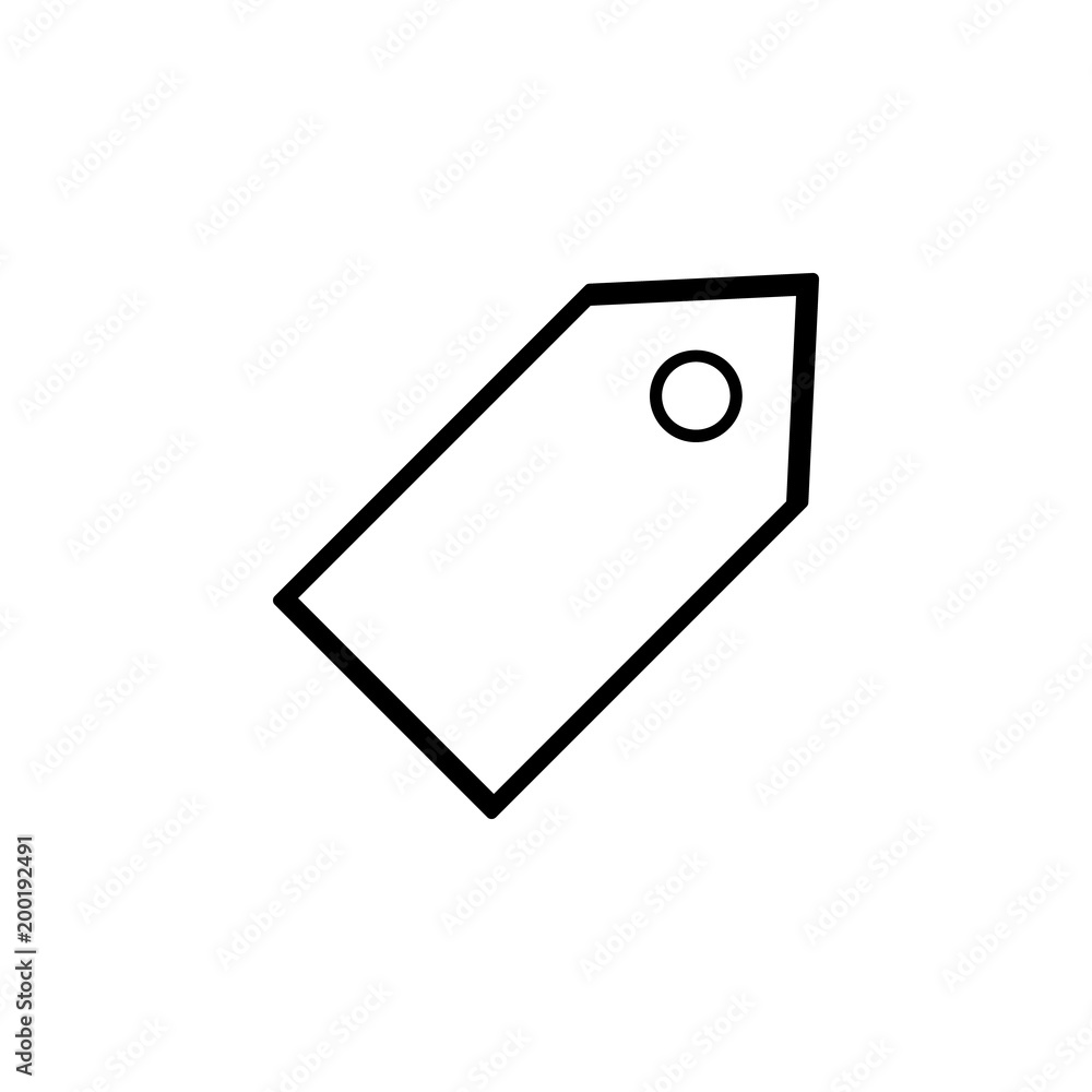 Poster tag icon. element of simple icon for websites, web design, mobile app, info graphics. thick line ico