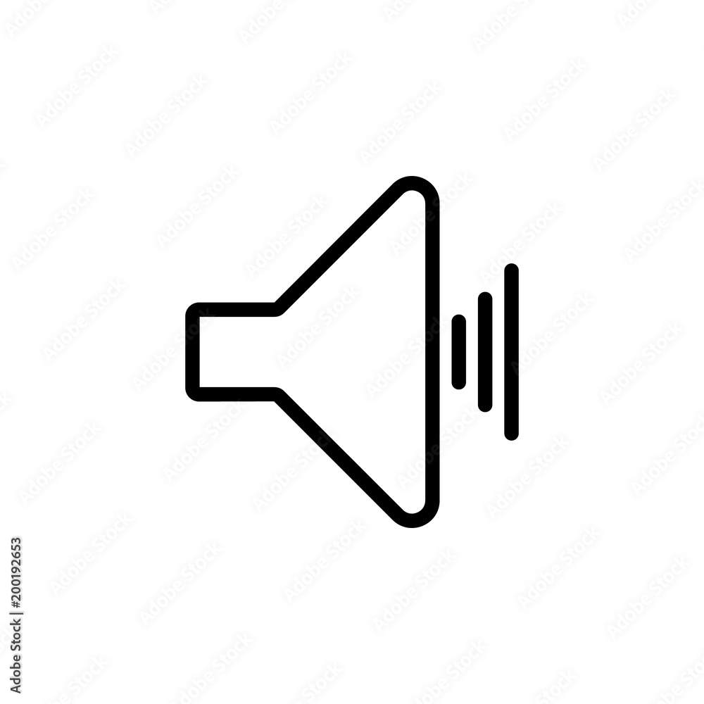 Poster sound sign icon. element of simple icon for websites, web design, mobile app, info graphics. thick l