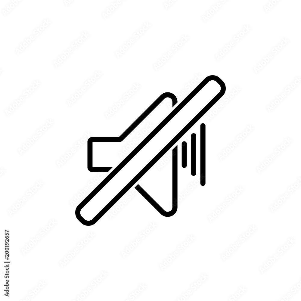 Poster off-sound mark icon. element of simple icon for websites, web design, mobile app, info graphics. thi