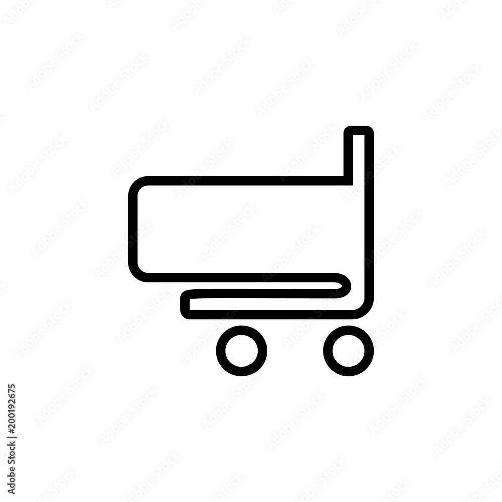 Poster trolley in the store icon. element of simple icon for websites, web design, mobile app, info graphic