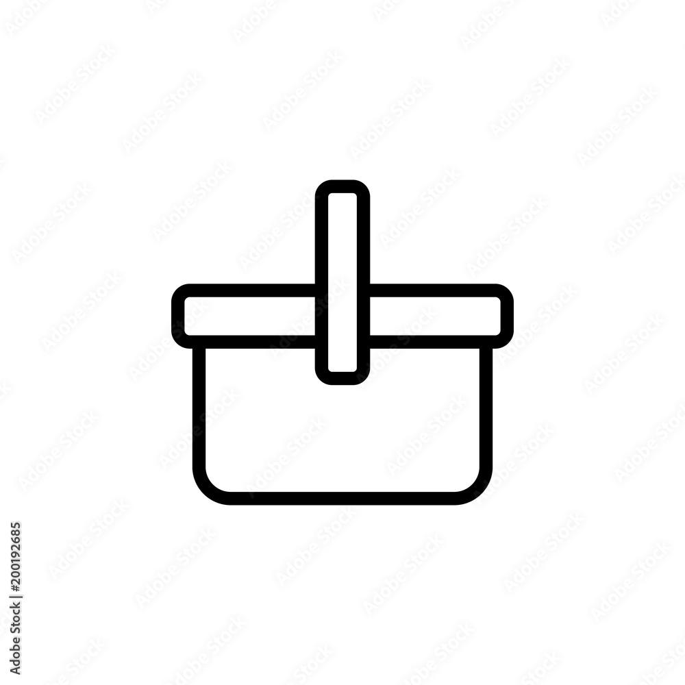 Poster basket icon. element of simple icon for websites, web design, mobile app, info graphics. thick line 