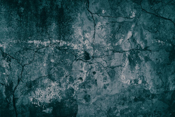 Old cement weathered concrete wall turquoise malachite color