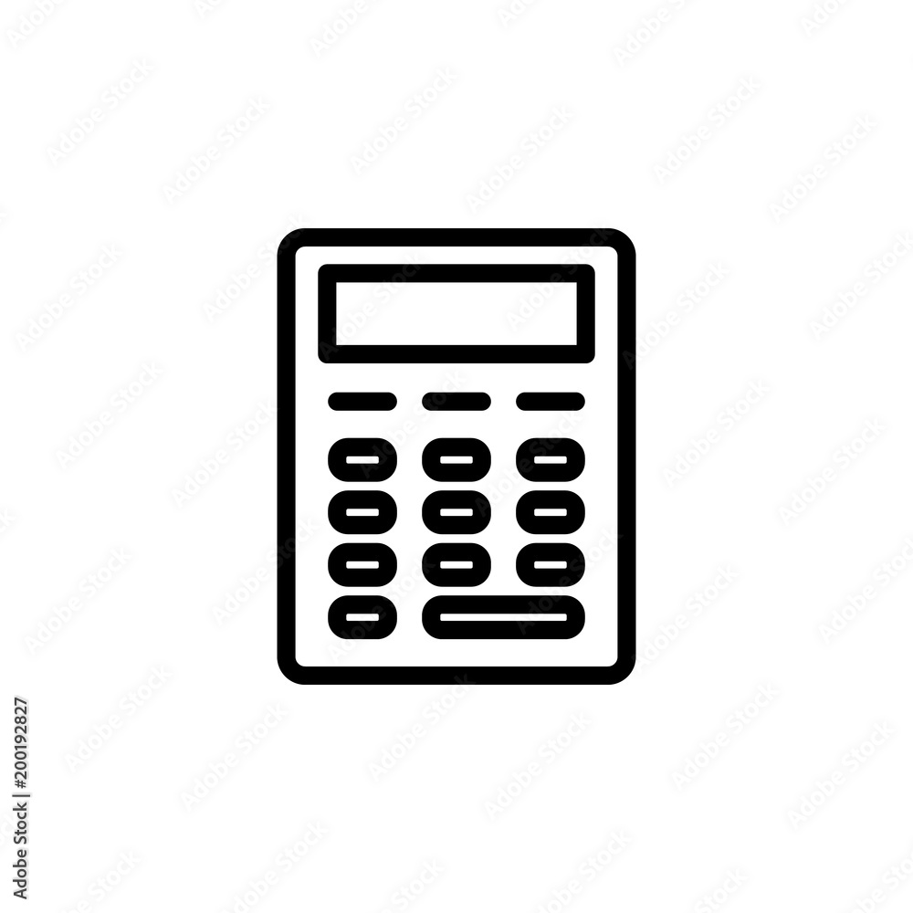 Poster calculator icon. element of simple icon for websites, web design, mobile app, info graphics. thick l