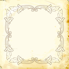 Vector baroque of vintage elements for design. 