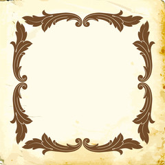 Vector baroque of vintage elements for design. 