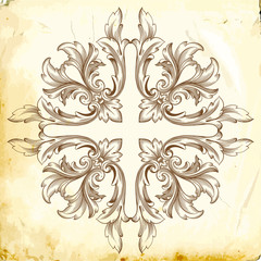 Vector baroque of vintage elements for design. 