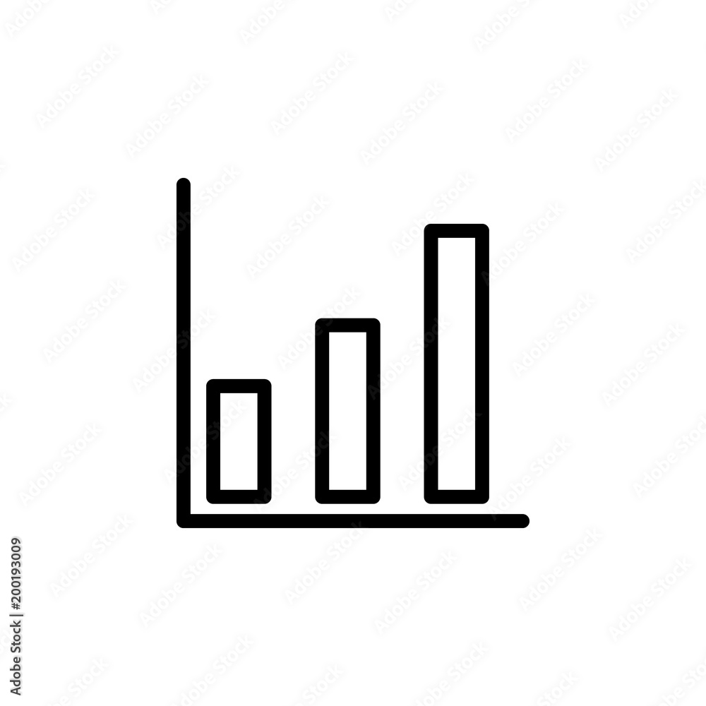 Poster growth chart icon. element of simple icon for websites, web design, mobile app, info graphics. thick