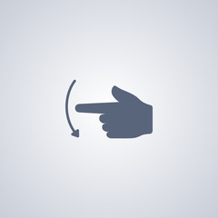 Gesture flipping down icon