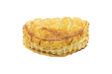 apple turnover puff isolated on white background