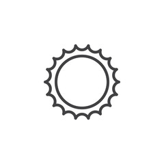 Sun outline icon. linear style sign for mobile concept and web design. Sunset simple line vector icon. Symbol, logo illustration. Pixel perfect vector graphics