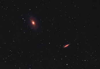 The Cigar and Bode's Galaxy in the constellation Ursa Major as seen from Mannheim in Germany.