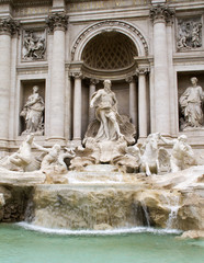 Fototapeta na wymiar Trevi Fountain rome Italy