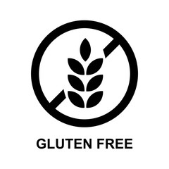 gluten free sign isolated vector - obrazy, fototapety, plakaty