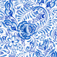 Russian ornamental traditional style gzhel