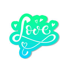 Hand drawn Love badge icon