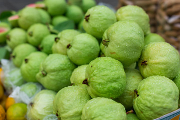 fresh guava fruit background market gfor sale