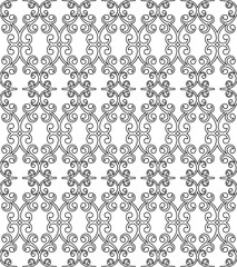 Classic seamless vector black and white pattern. Damask orient ornament. Classic vintage background. Orient ornament for fabric, wallpaper and packaging