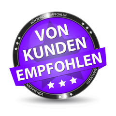 Web Button - Von Kunden Empfohlen