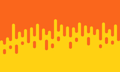 Orange background with rounded lines. Vector illustration.