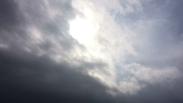太陽と雲　タイムラプス　4月の北海道の空