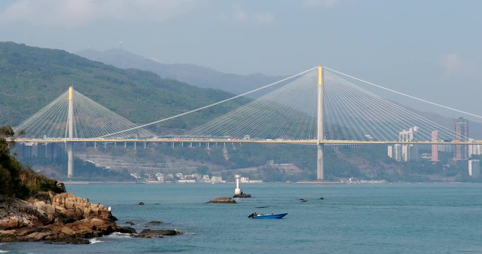 Ting kau bridge in Hong Kong
